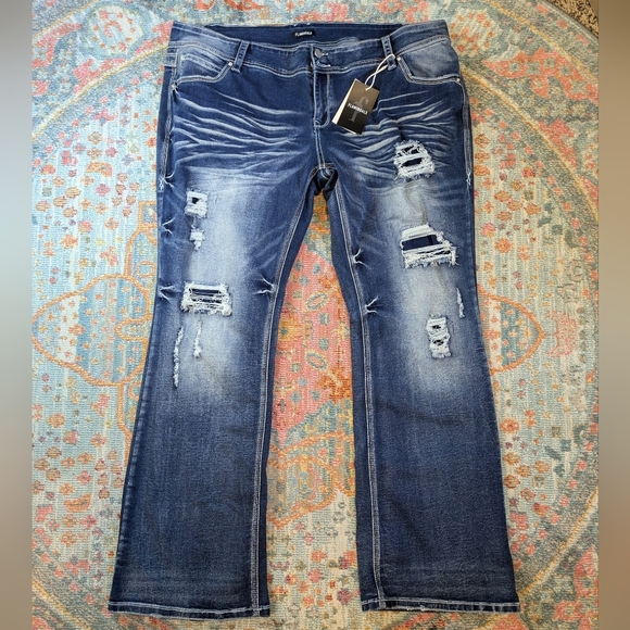 Flamingals | Jeans | Flamingals Distressed Bootcut Jeans For Women Low ...